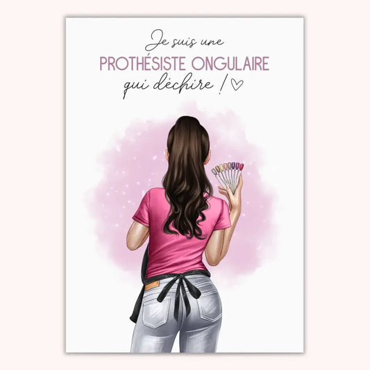 Affiche Personnalisée - Prothésiste Ongulaire