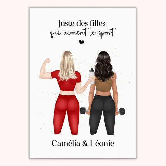 Affiche Personnalisée - Meilleure Amie Fitness