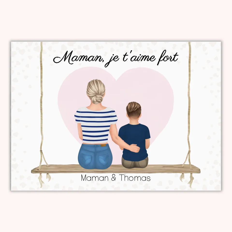 Affiche Personnalisée - Maman et enfants