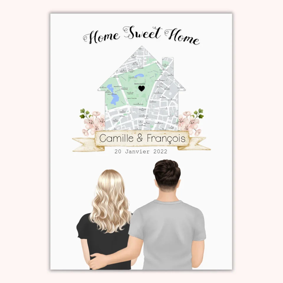 Affiche Personnalisée - Couple Crémaillère