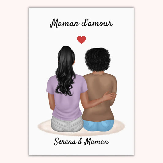 Affiche Personnalisée - Maman et Fille