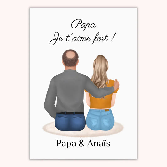 Affiche Personnalisée - Papa et Fille