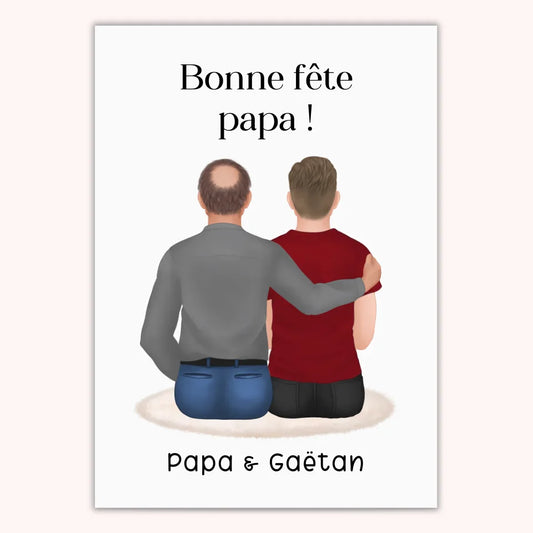 Affiche Personnalisée - Papa et Fils