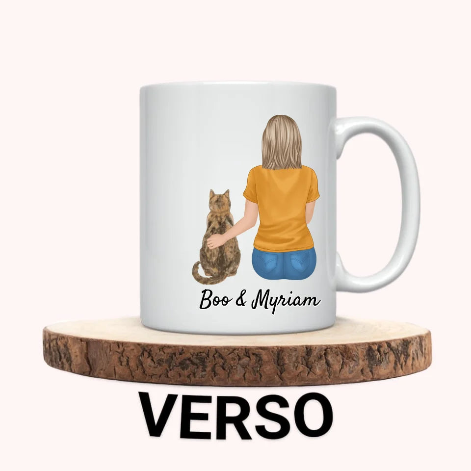 Mug personnalisé - Femme et Chat