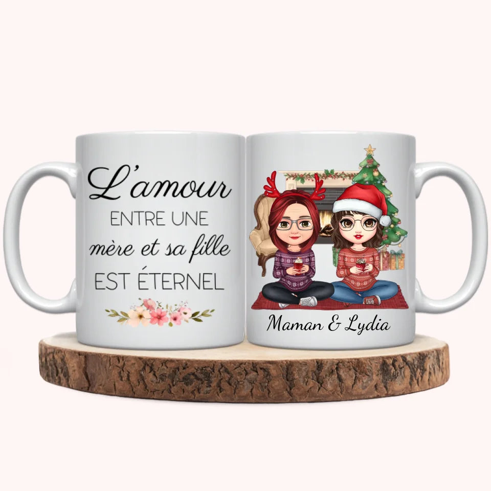 Mug Personnalisé - Maman et Fille Noël