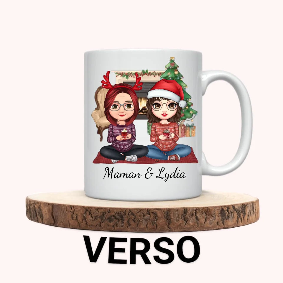 Mug Personnalisé - Maman et Fille Noël