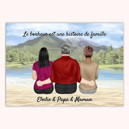 Affiche Personnalisée - Famille Parents et Enfants