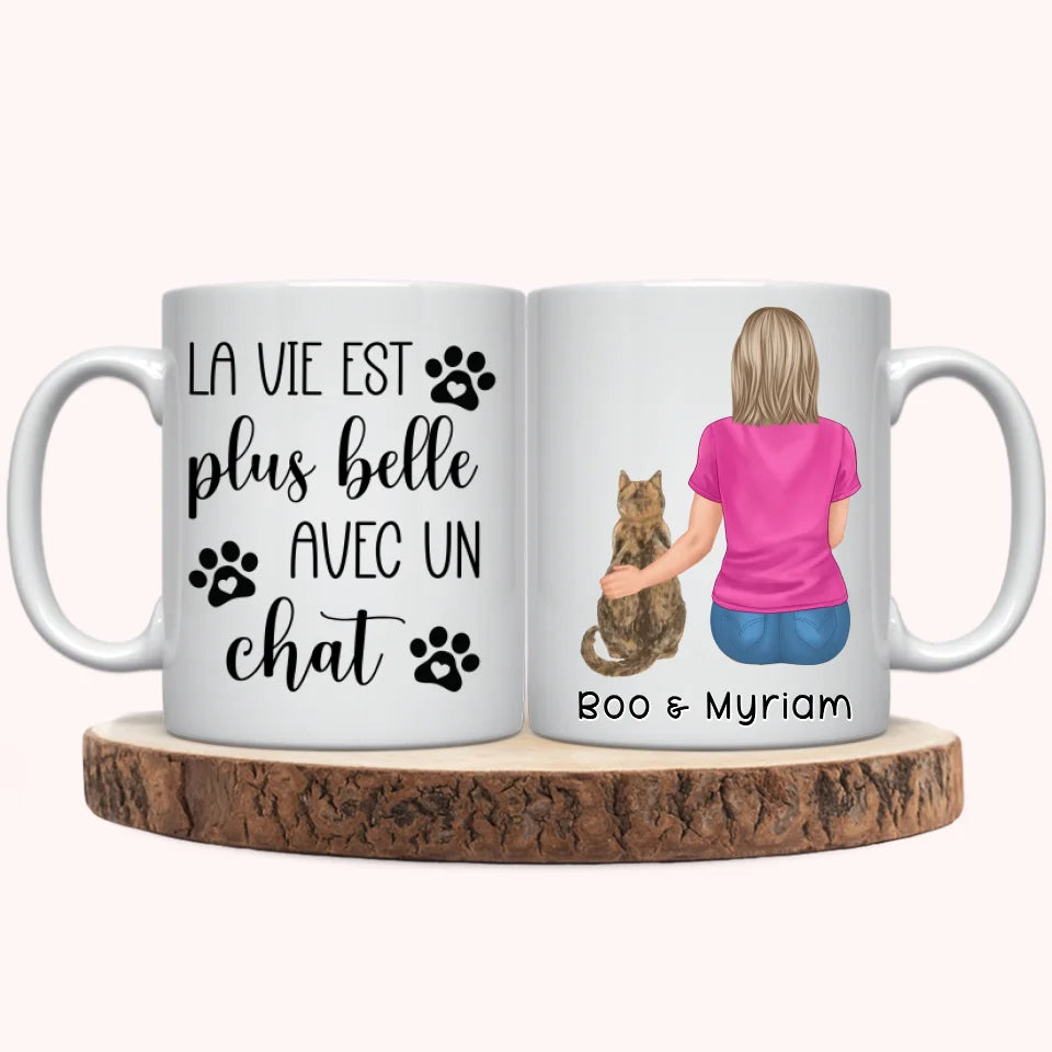 Mug personnalisé - Femme et Chat