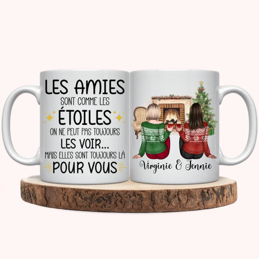 Mug Personnalisé - Meilleures Amies Noël