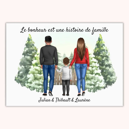 Affiche Personnalisée - Famille Noël