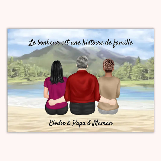 Affiche Personnalisée - Famille Parents et Enfants