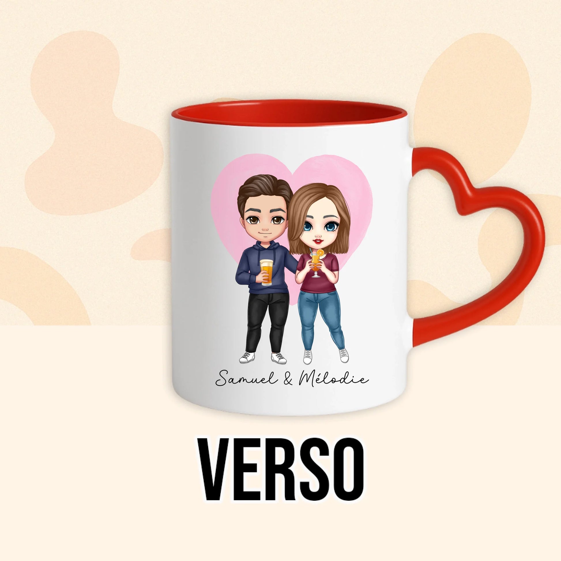 PHOTO PRODUIT TEEINBLUE VERSO MUG ROUGE