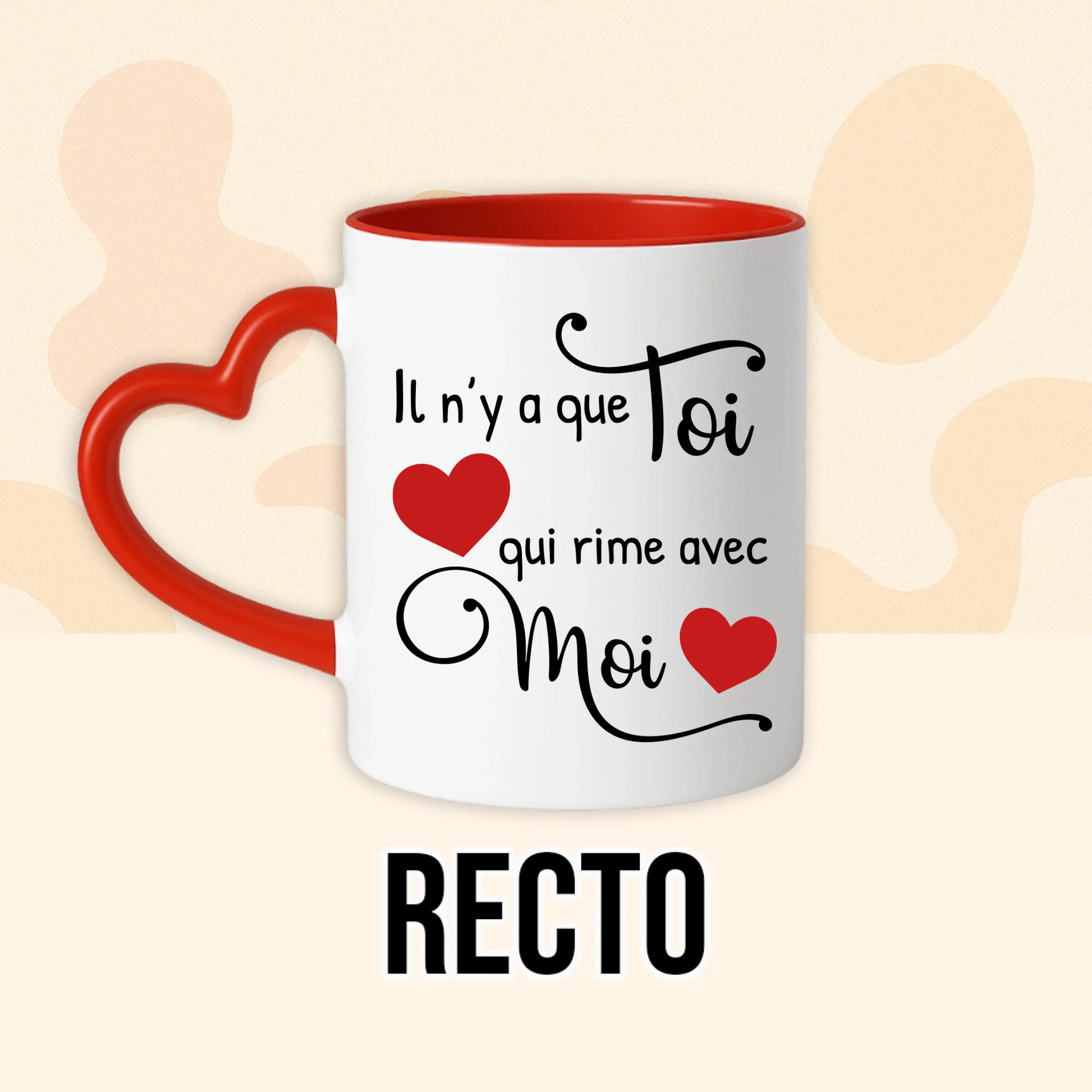 PHOTO PRODUIT TEEINBLUE RECTO MUG ROUGE
