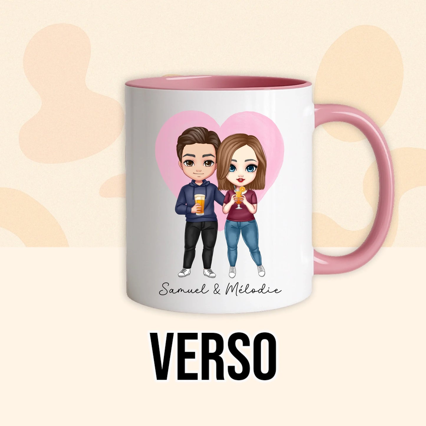 PHOTO PRODUIT TEEINBLUE VERSO MUG ROSE