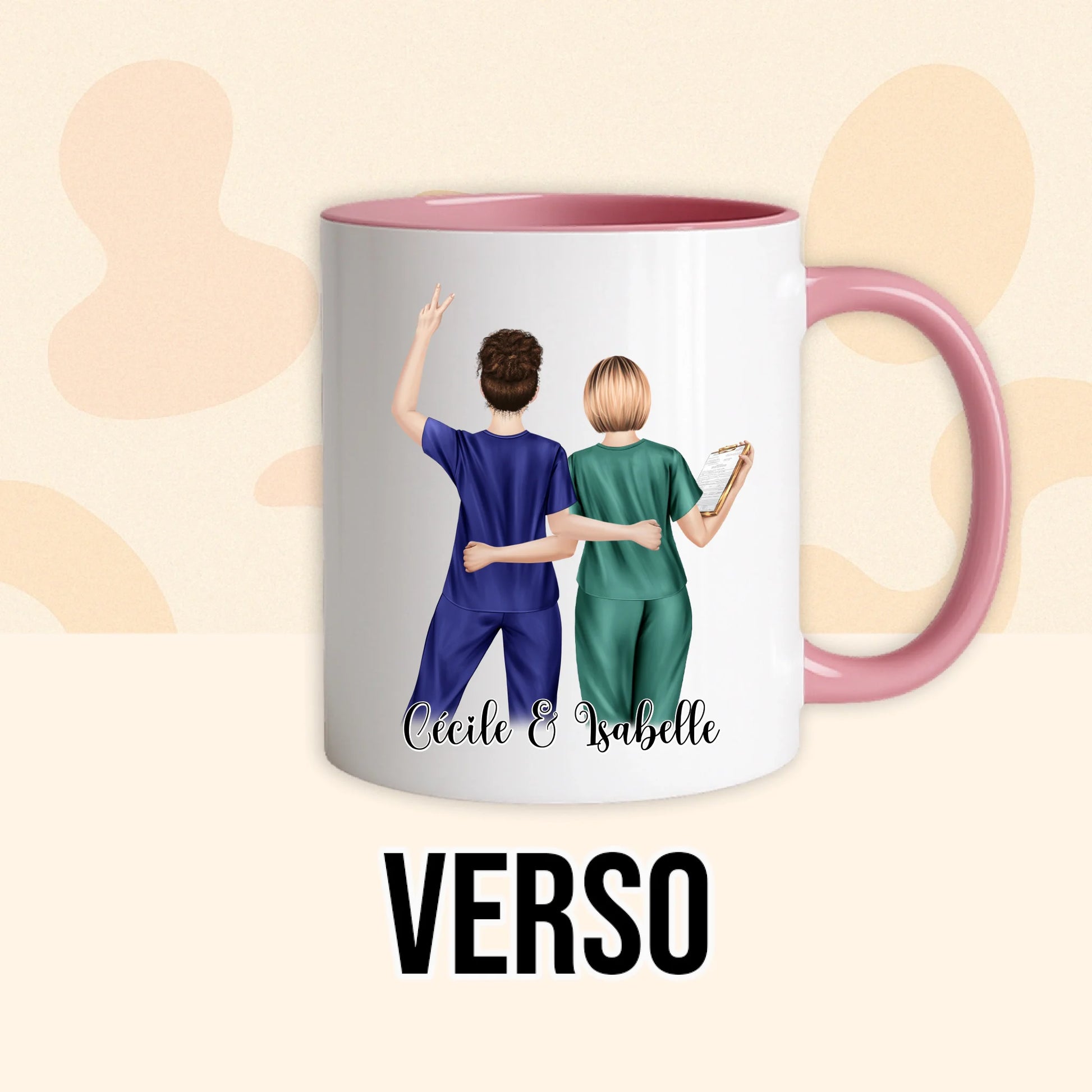 PHOTO PRODUIT TEEINBLUE VERSO MUG ROSE