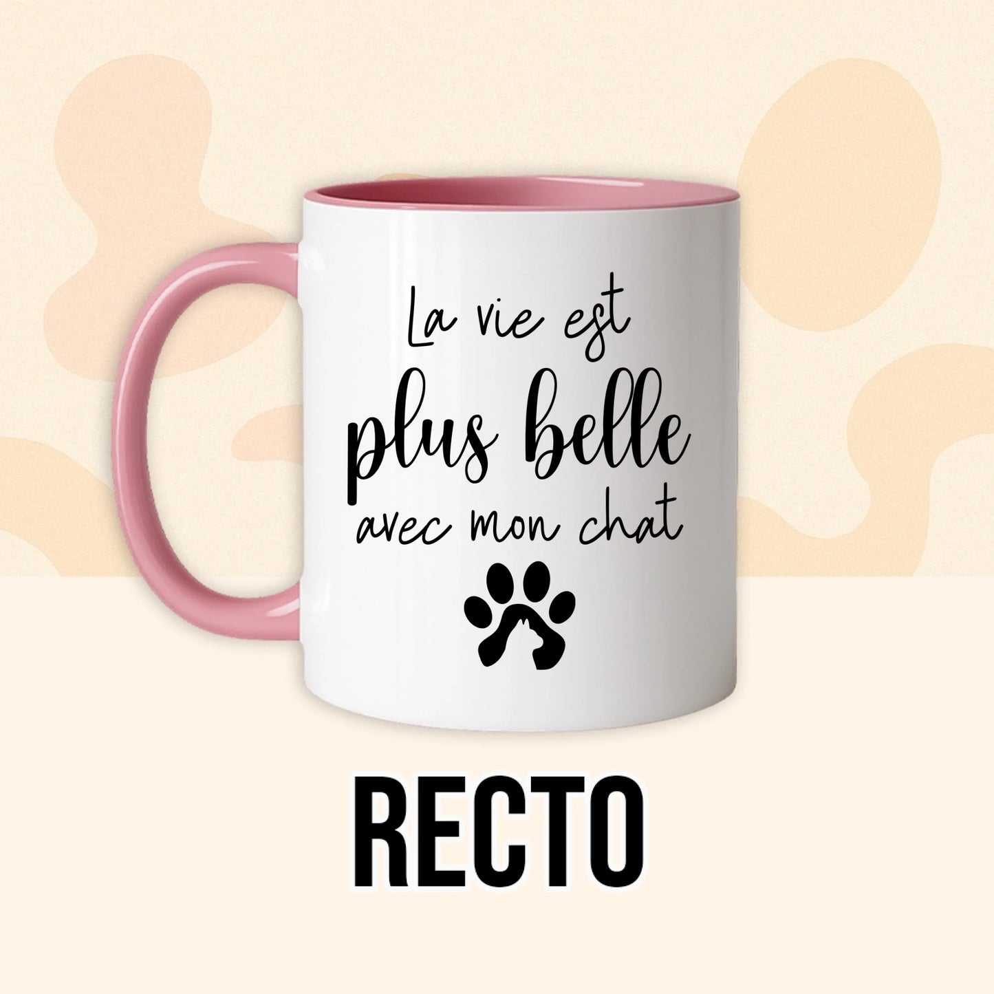PHOTO PRODUIT TEEINBLUE RECTO MUG ROSE