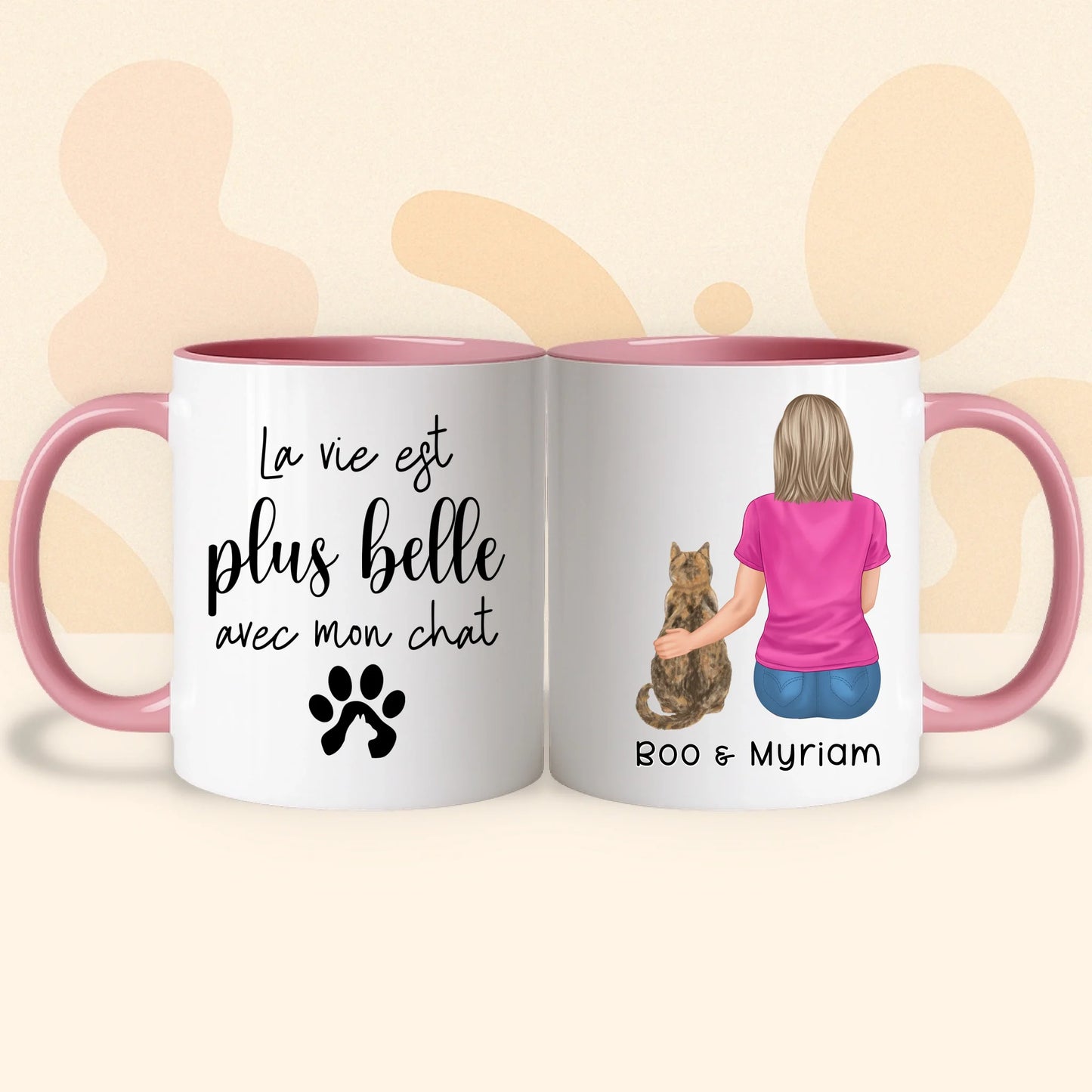 PHOTO PRODUIT TEEINBLUE MUG ROSE 2