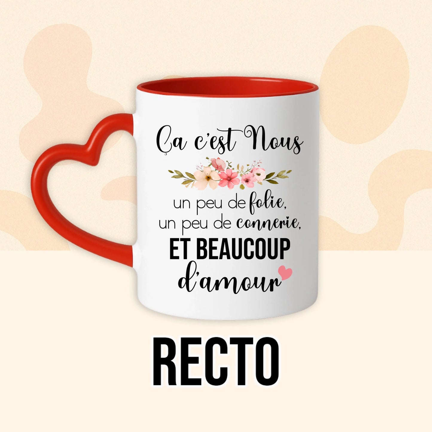 PHOTO PRODUIT TEEINBLUE RECTO MUG ROUGE