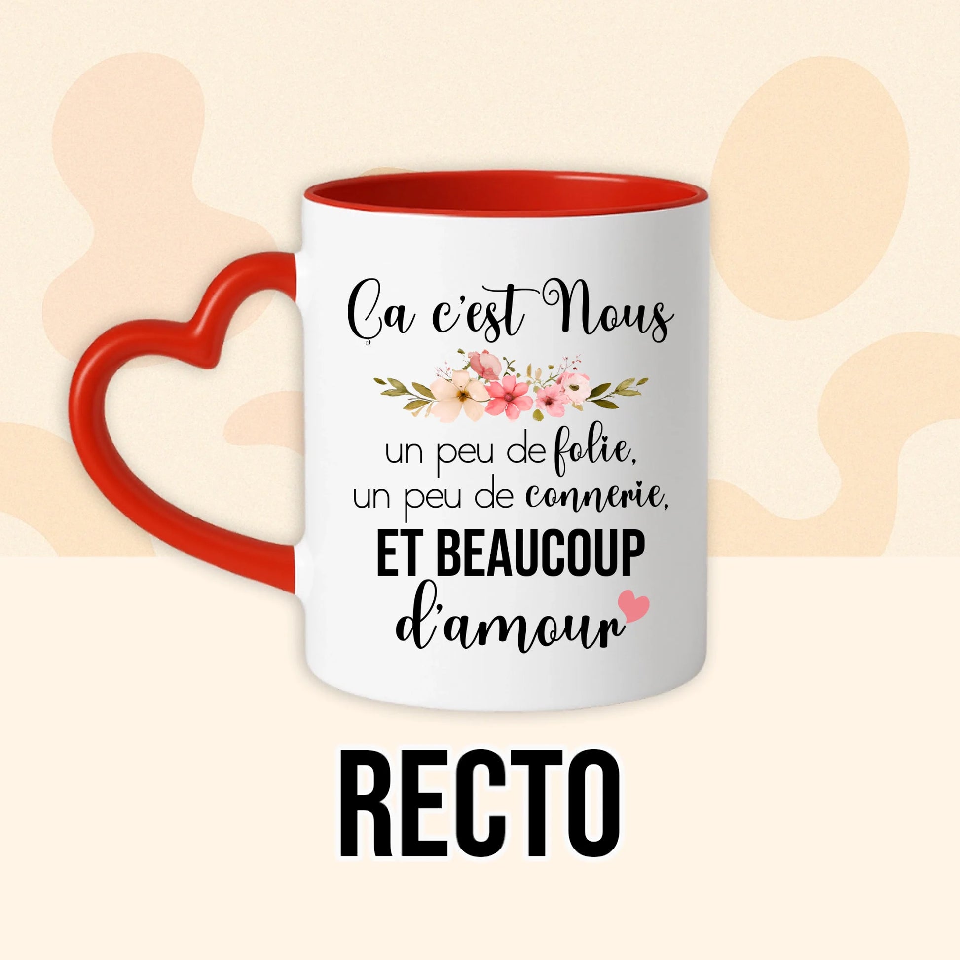 PHOTO PRODUIT TEEINBLUE RECTO MUG ROUGE