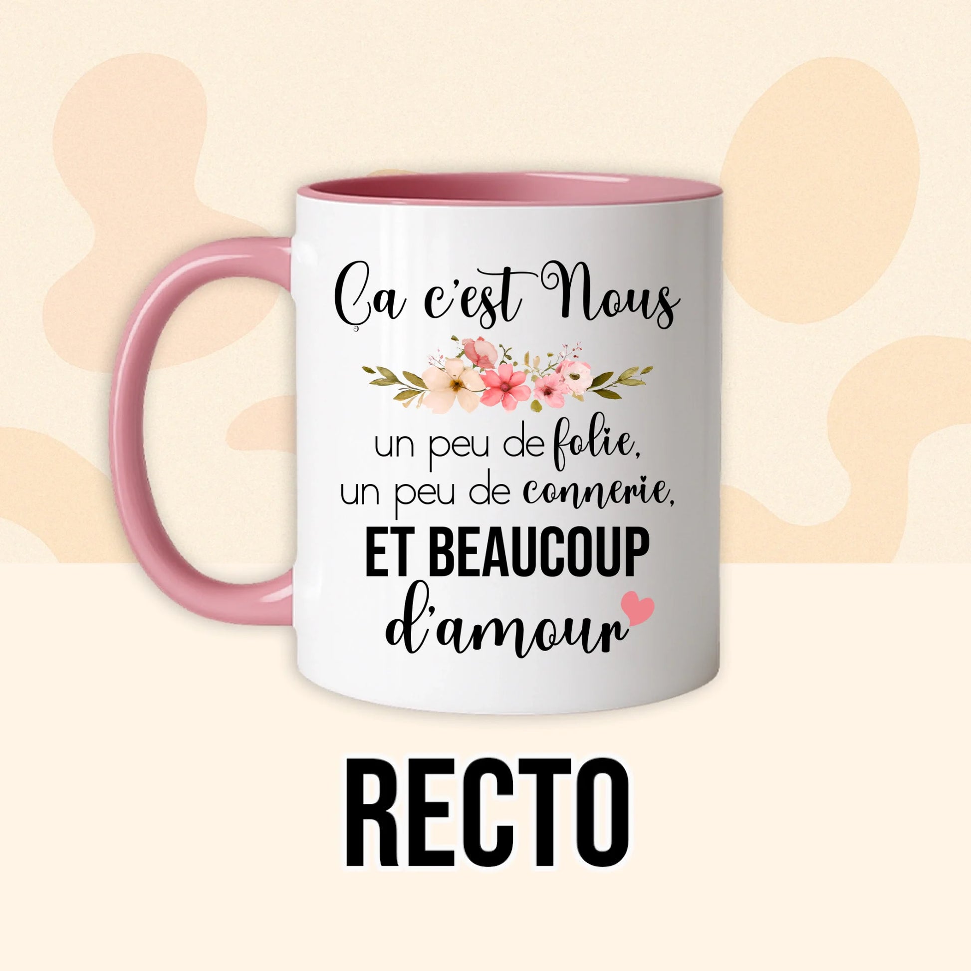PHOTO PRODUIT TEEINBLUE RECTO MUG ROSE
