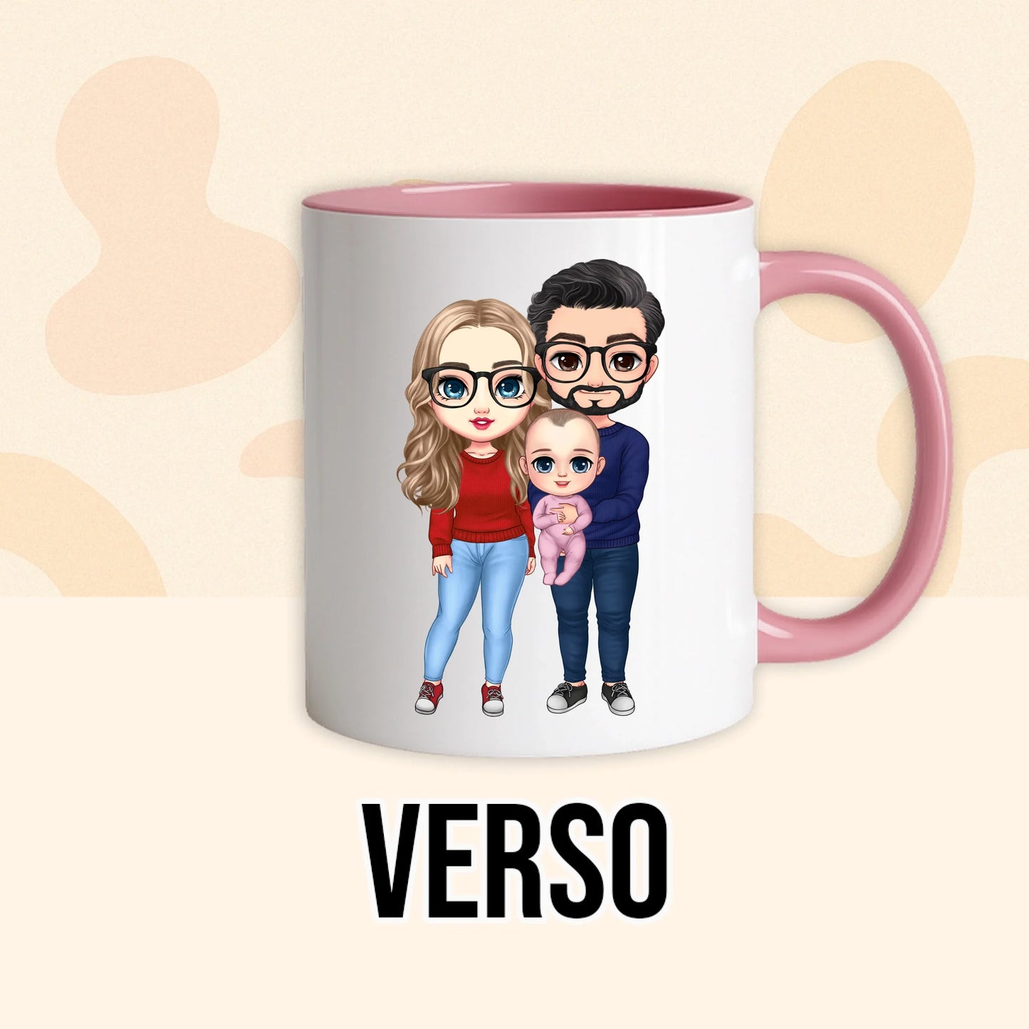 PHOTO PRODUIT TEEINBLUE VERSO MUG ROSE
