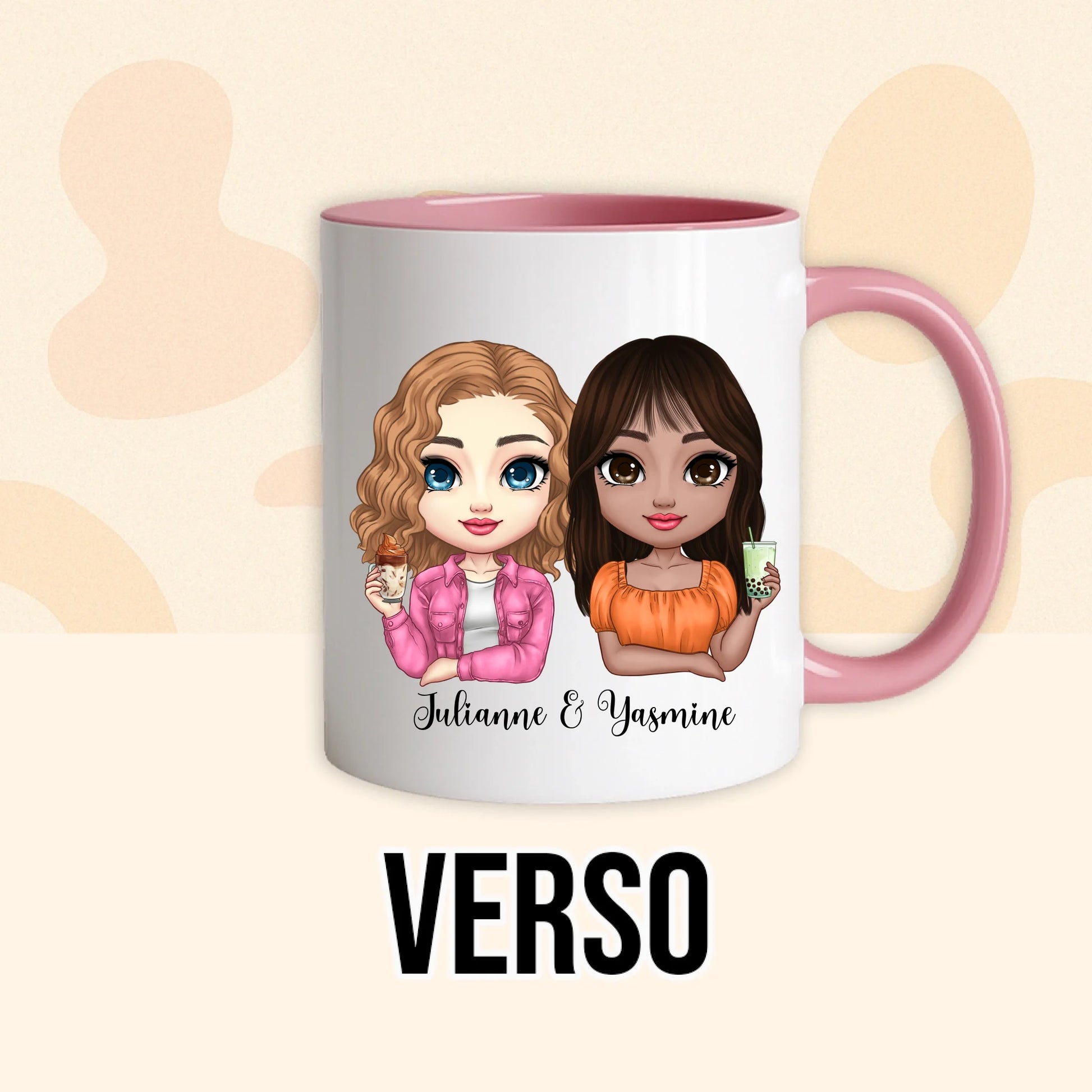 PHOTO PRODUIT TEEINBLUE VERSO MUG ROSE