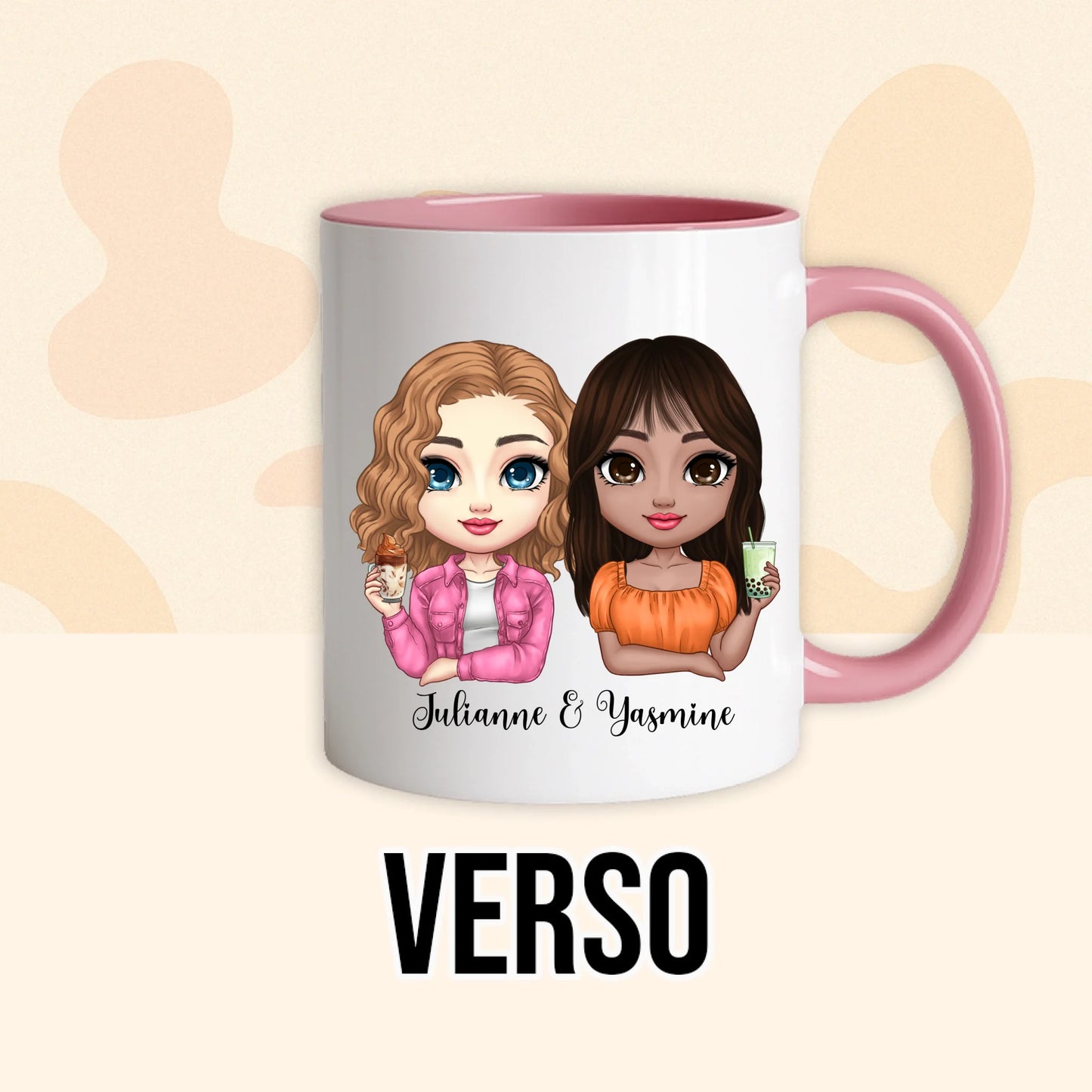 PHOTO PRODUIT TEEINBLUE VERSO MUG ROSE
