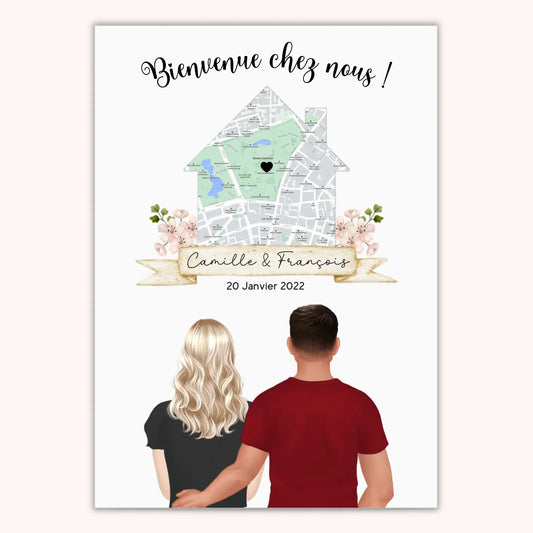 Affiche Personnalisée - Couple Crémaillère