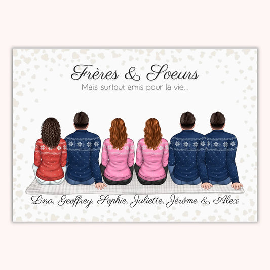 Affiche Personnalisée - Frère et Soeurs Noël