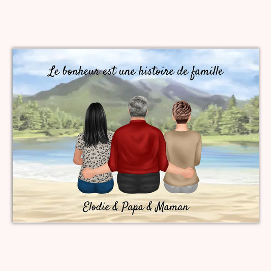 Affiche Personnalisée - Famille Parents et Enfants