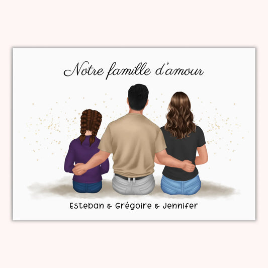 Affiche Personnalisée - Parents et enfants - Notre famille