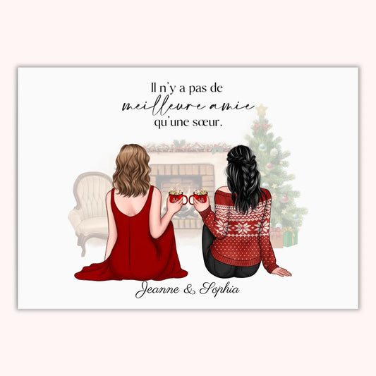 Affiche Personnalisée - Sœur/Amie Noël