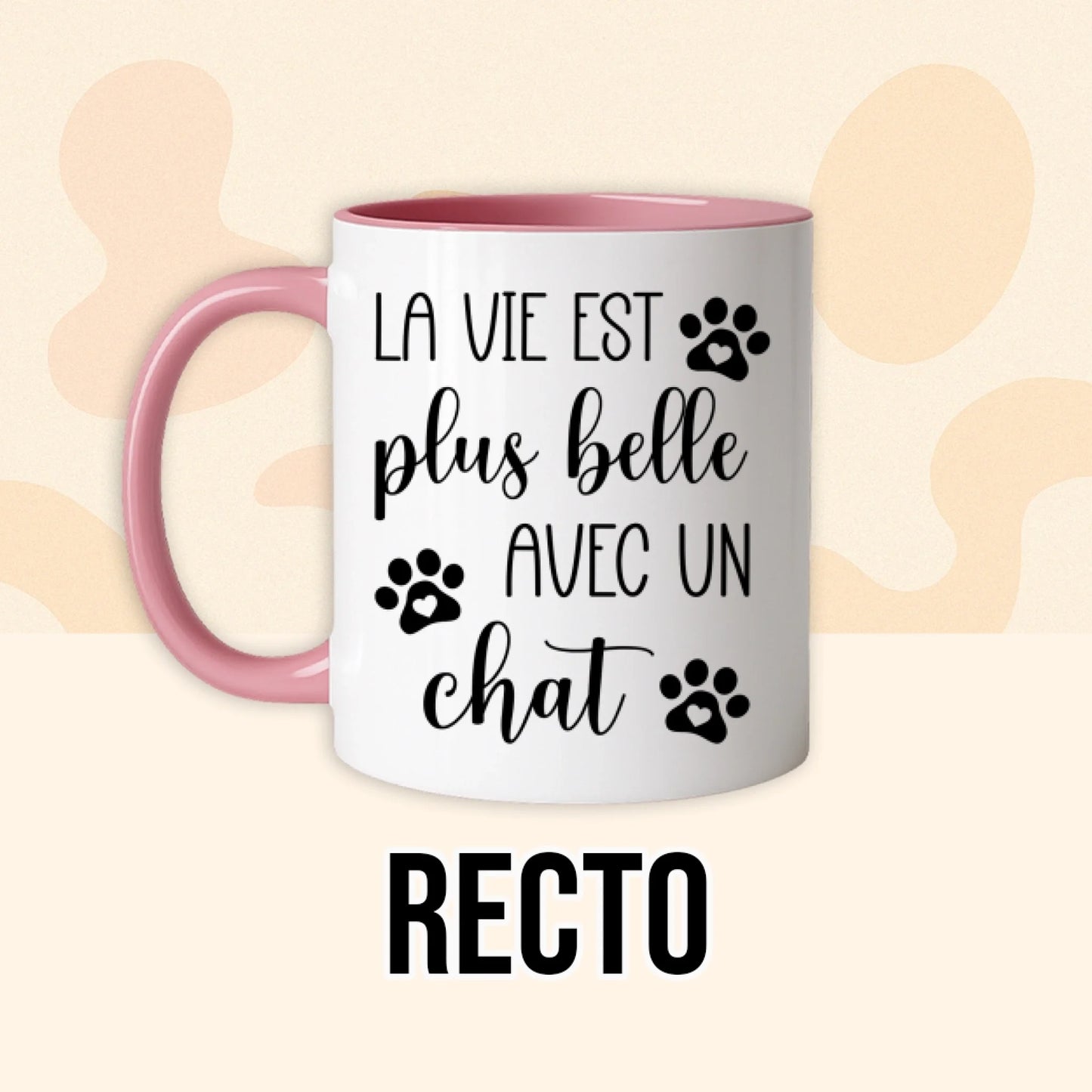 PHOTO PRODUIT TEEINBLUE RECTO MUG ROSE