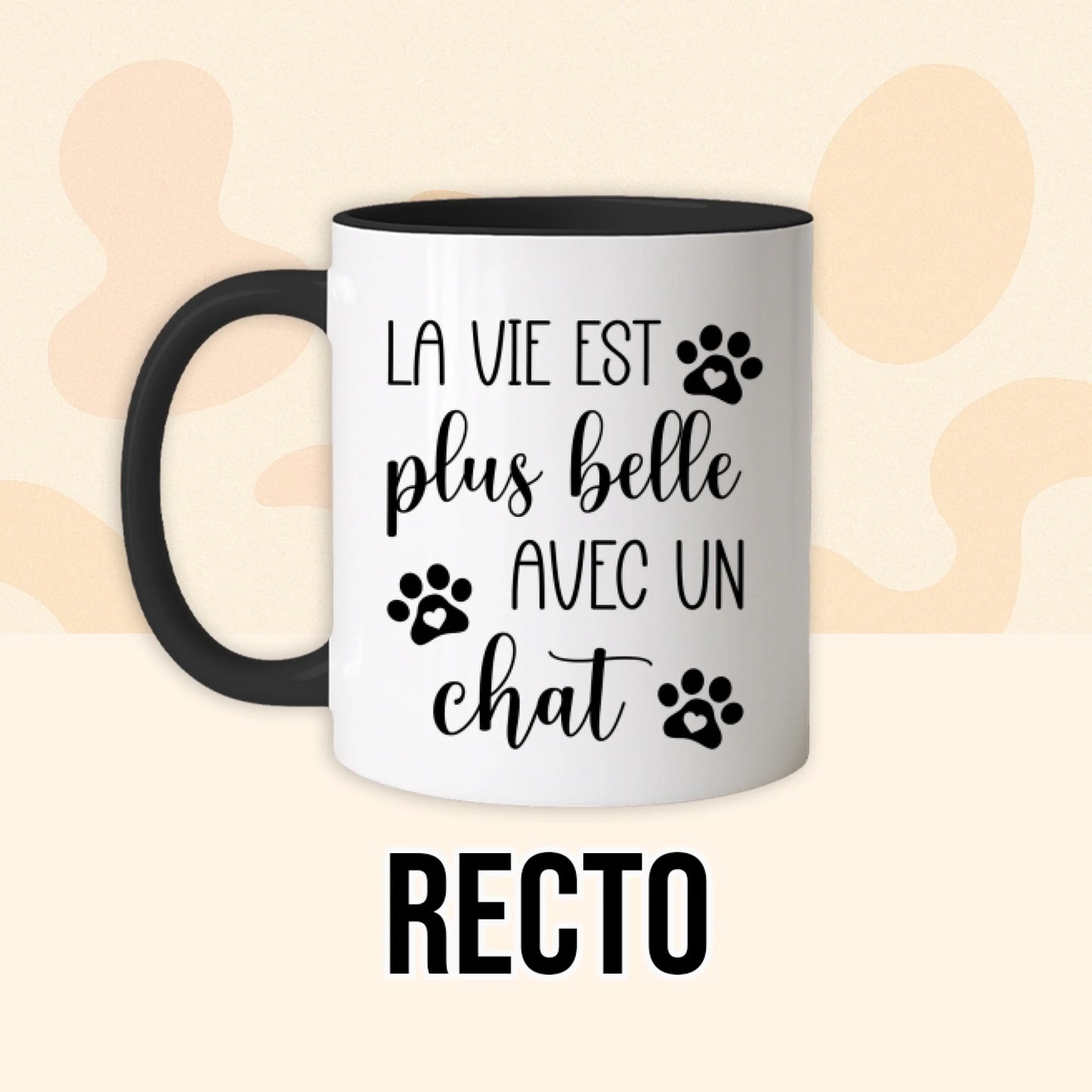 PHOTO PRODUIT TEEINBLUE RECTO MUG NOIR