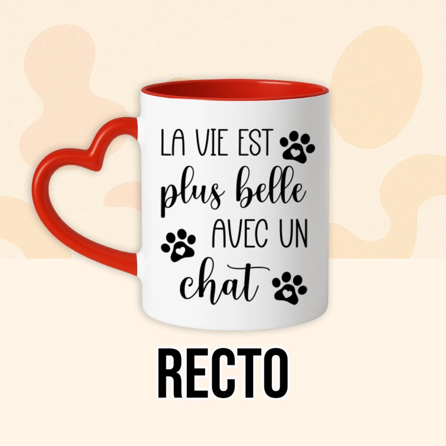 PHOTO PRODUIT TEEINBLUE RECTO MUG ROUGE