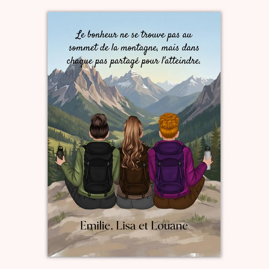 Affiche Personnalisée - Amies Randonnée