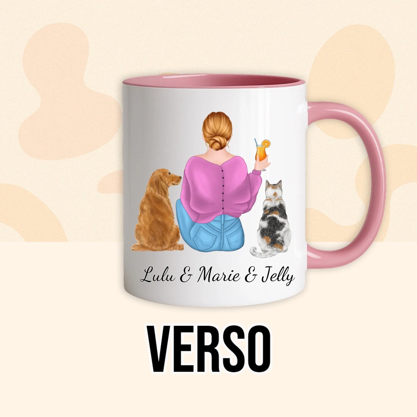 PHOTO PRODUIT TEEINBLUE VERSO MUG ROSE