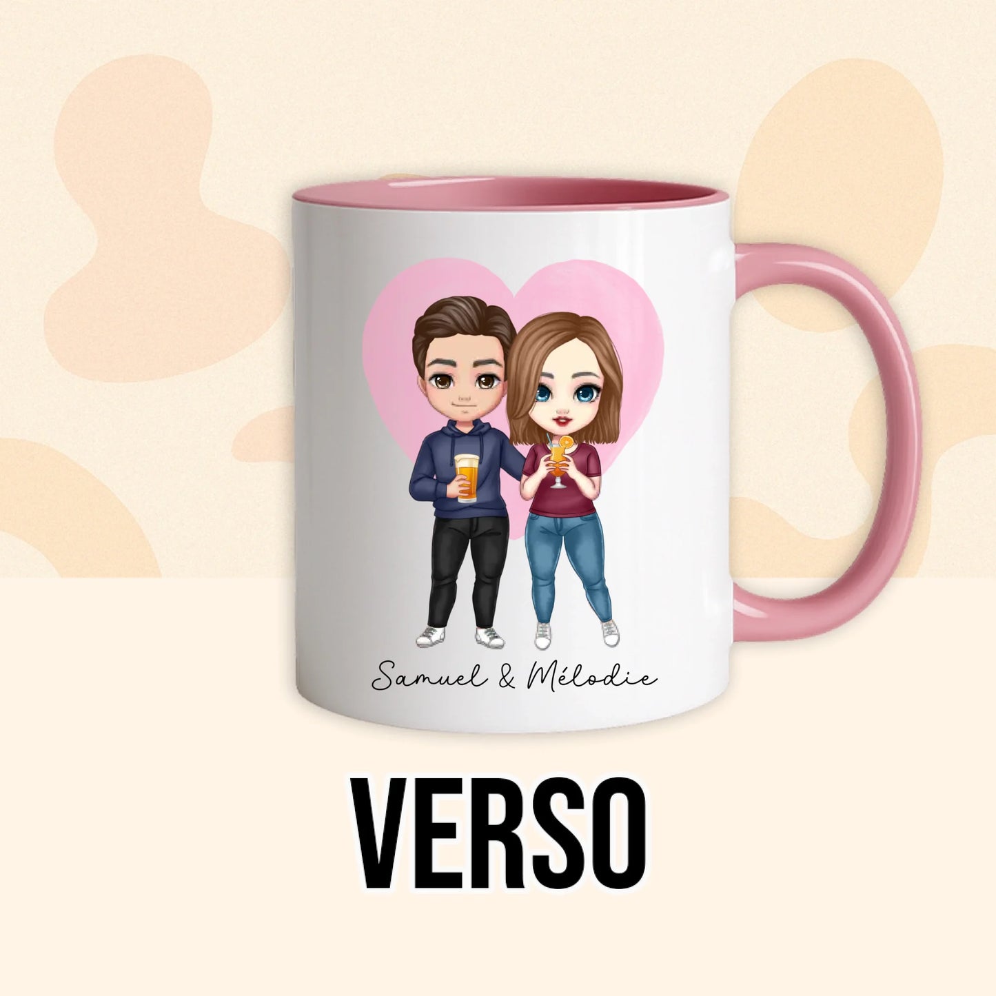 PHOTO PRODUIT TEEINBLUE VERSO MUG ROSE