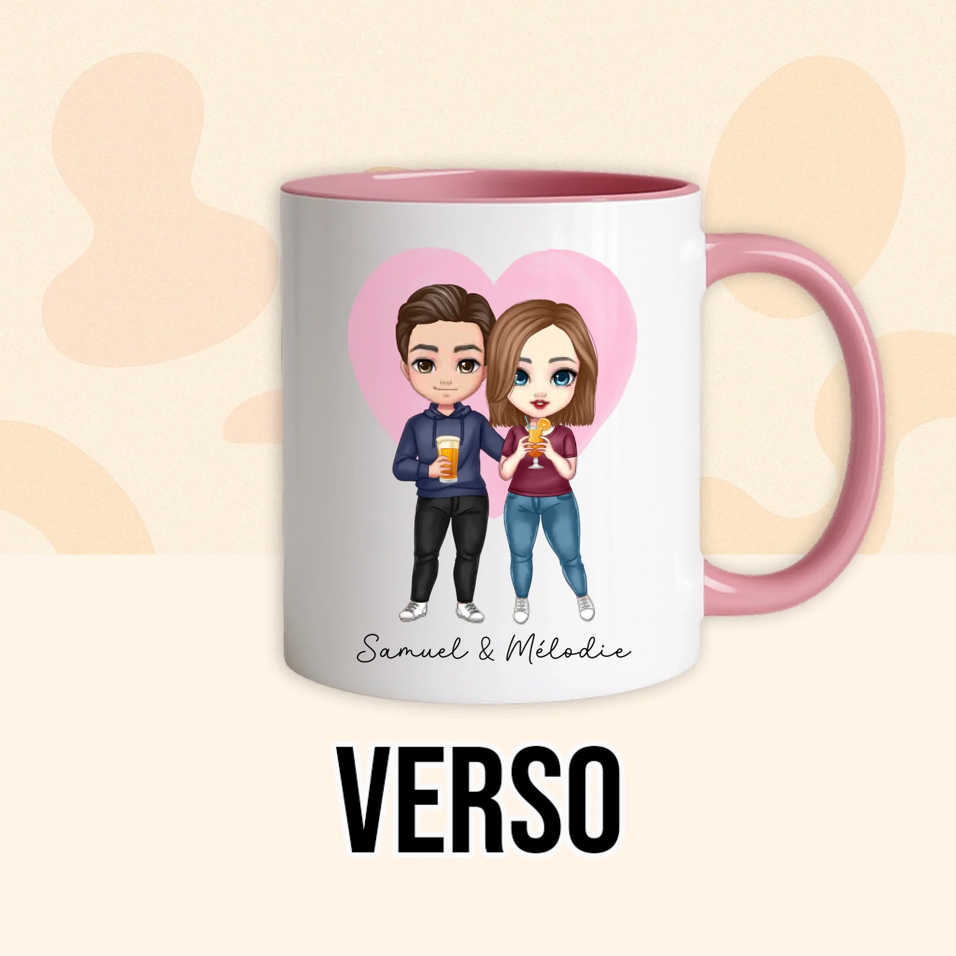 PHOTO PRODUIT TEEINBLUE VERSO MUG ROSE