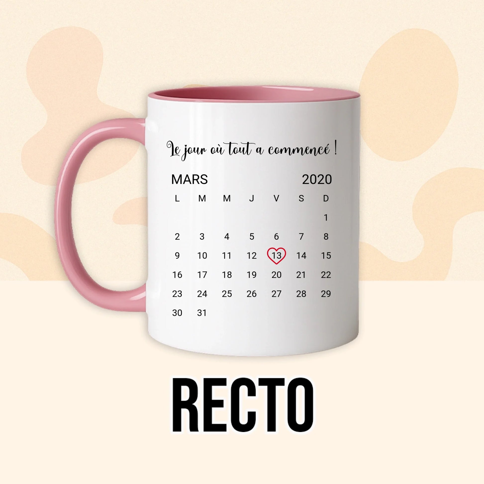 PHOTO PRODUIT TEEINBLUE RECTO MUG ROSE