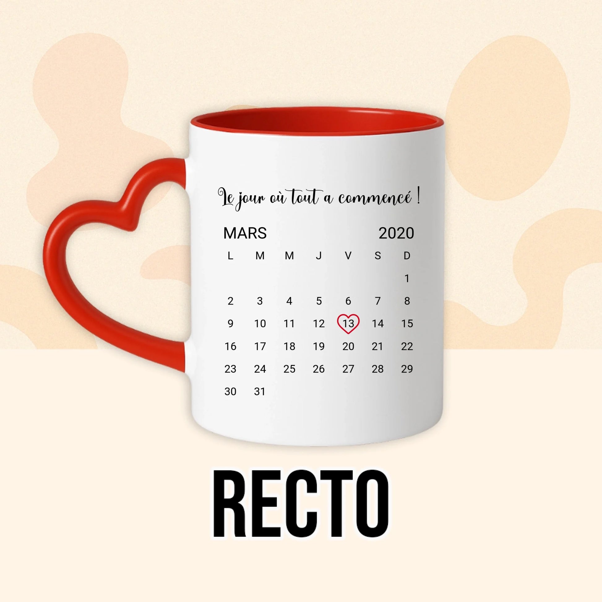 PHOTO PRODUIT TEEINBLUE RECTO MUG ROUGE