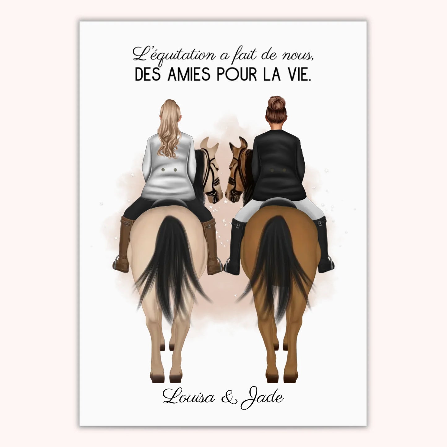 Affiche Personnalisée - Amies Cavalières