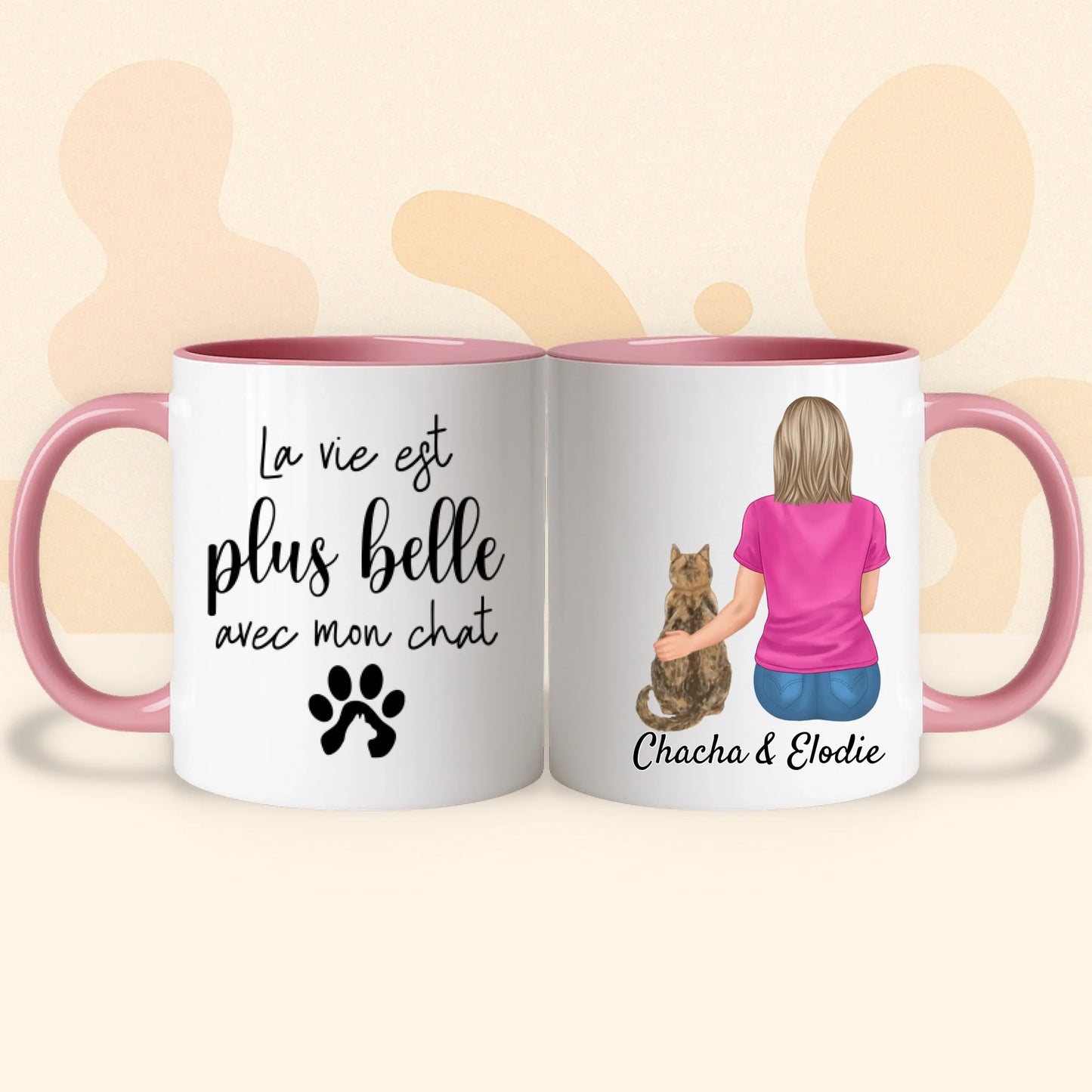 PHOTO PRODUIT TEEINBLUE MUG ROSE 2