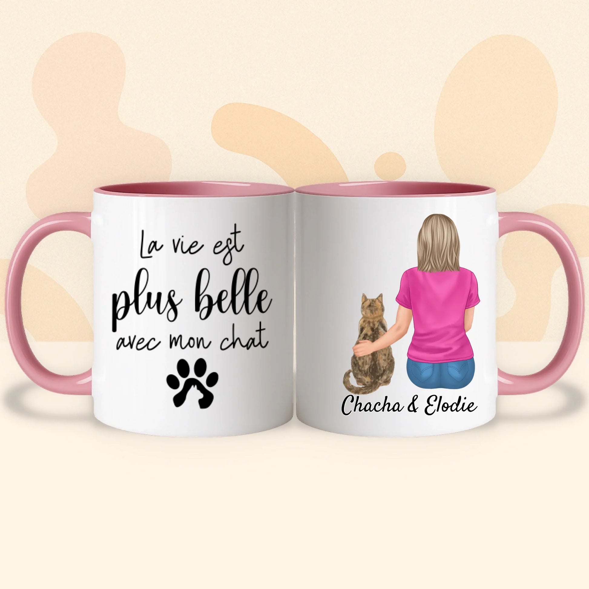 PHOTO PRODUIT TEEINBLUE MUG ROSE 2