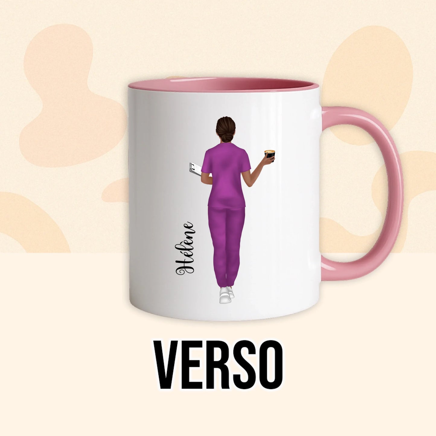 PHOTO PRODUIT TEEINBLUE VERSO MUG ROSE