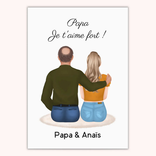 Affiche Personnalisée - Papa et Fille