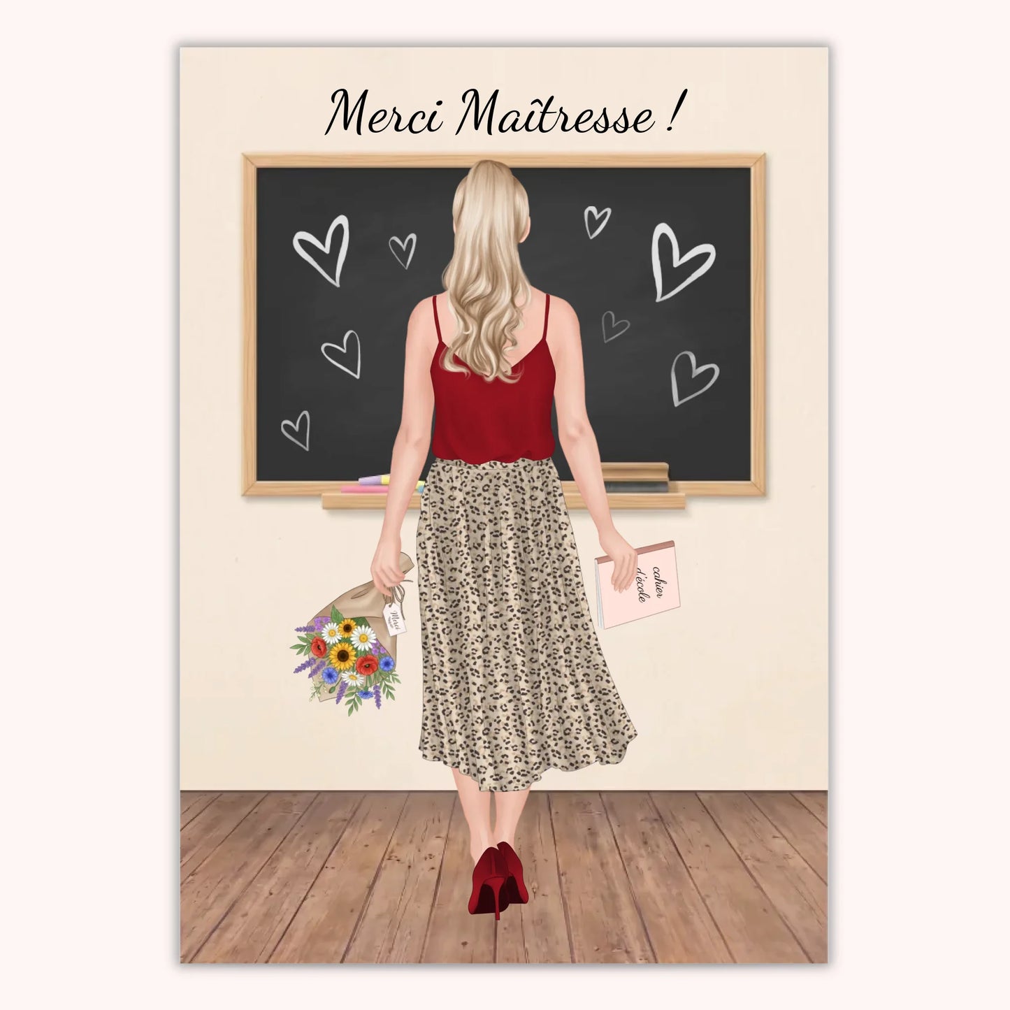 Affiche Personnalisée - Merci Maîtresse