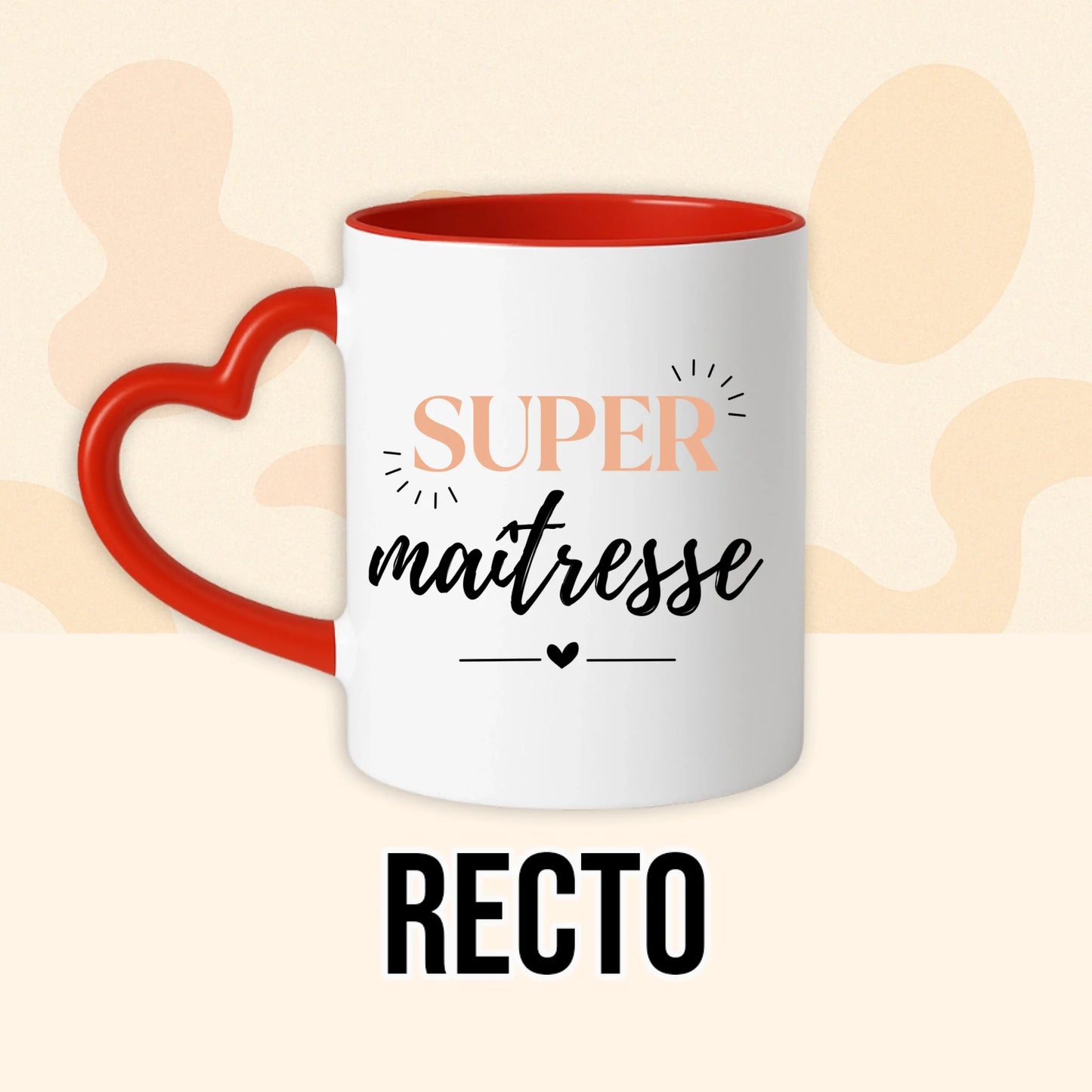 PHOTO PRODUIT TEEINBLUE RECTO MUG ROUGE