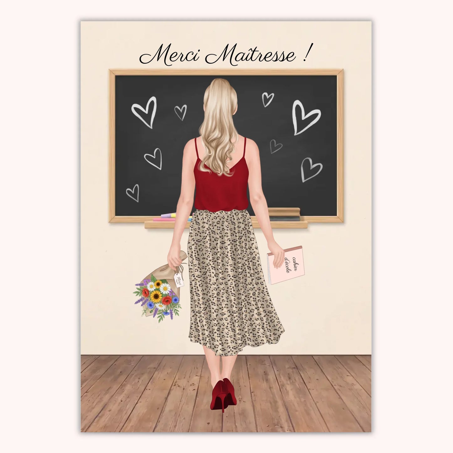 Affiche Personnalisée - Merci Maîtresse