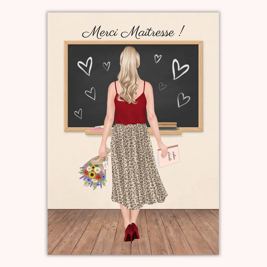 Affiche Personnalisée - Merci Maîtresse